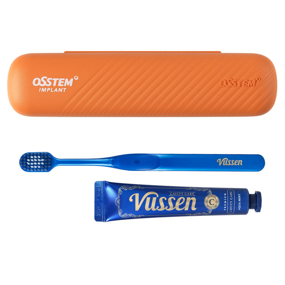 오스템 여행 휴대용 양치키트 뷰센 C 충치케어 치약 40g + 칫솔 세트, 1세트 7,450원