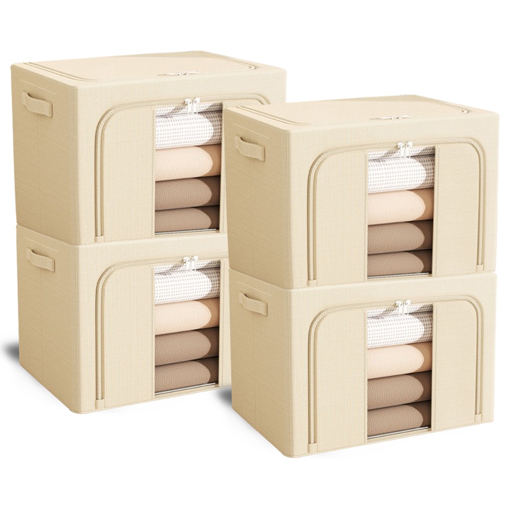 미짱 패브릭 와이어 리빙박스, 베이지, 4개 26,880원