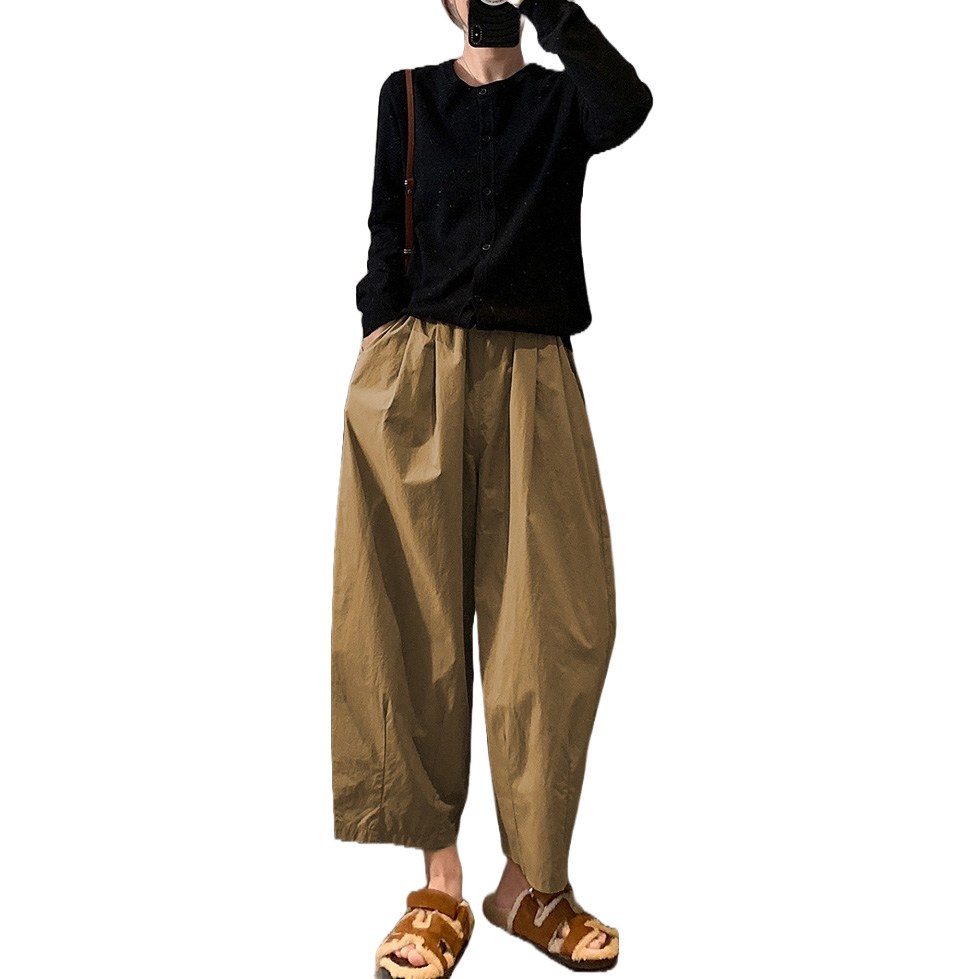 퀸앤조이 대박편한 소프트 코튼 핀턱 배기 밴딩 팬츠 39,800원