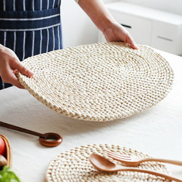 마켓감성 옥수수잎 코스터 테이블매트 타원 6,970원