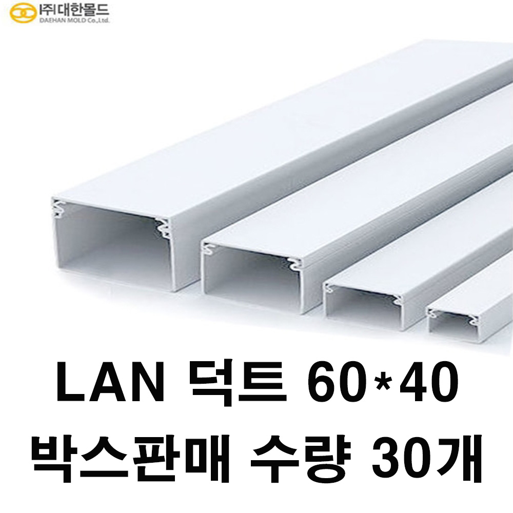 랜닥트 60-40 30개 박스판매 쫄대 몰드 덕트 1미터 174,000원
