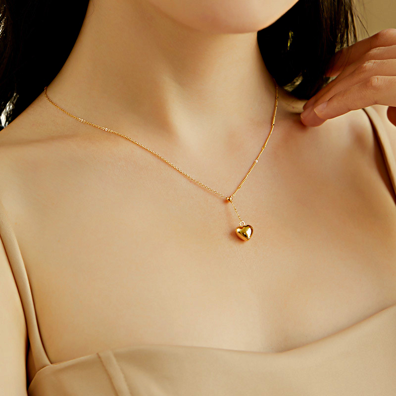 EPWEI 14k 하트 목걸이 심플 데일리 팬던트 패션목걸이 쥬얼리 43,880원