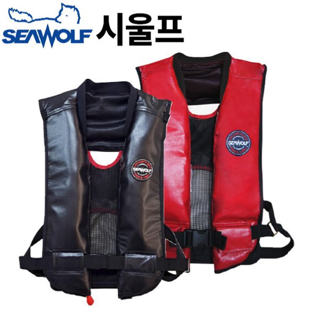 [시울프] 자동팽창식 구명조끼 HS-F03 / 레드 / 해양수산부 형식승인품, 1개 160,630원