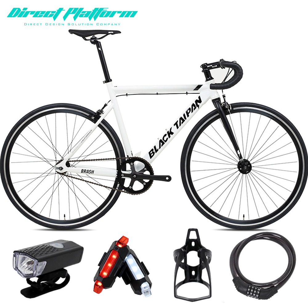 블랙타이판 브래쉬 700C 알루미늄 픽시 자전거 싱글기어 완조립 6종사은품, 펄화이트, 1개, 140cm 329,000원