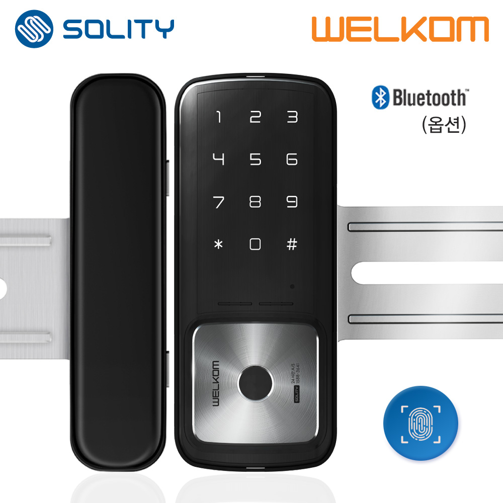 솔리티 웰콤 지문인식 강화유리문용 WG-30B 양문형 블루투스(옵션) 번호키 좌우수문인식(키패드자동전환) 상시문열림기능 차임벨기능 상가 매장 업소 빌라 현관문 디지털도어락 도어록, 고객직접설치, 웰콤 WG-30B 양문형(지문인식) 127,000원