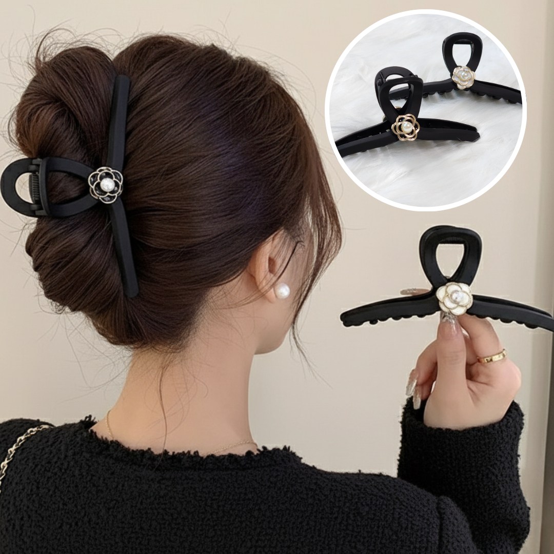 반디루 진주플라워 헤어 집게핀 2종세트, 현재가 9,900원