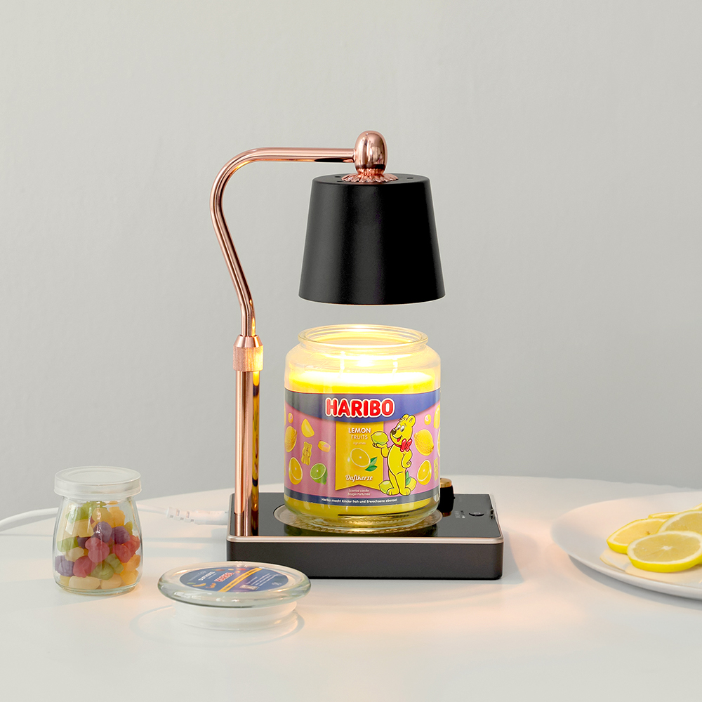 하리보캔들 라지자 캔들 + 빛조절 타이머 캔들워머 세트, 블랙(캔들워머), 레몬프루츠 65,600원