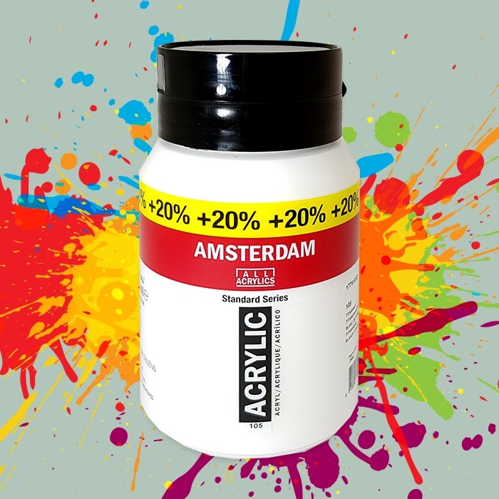 암스테르담 아크릴물감 티타늄화이트 대용량 19,900원