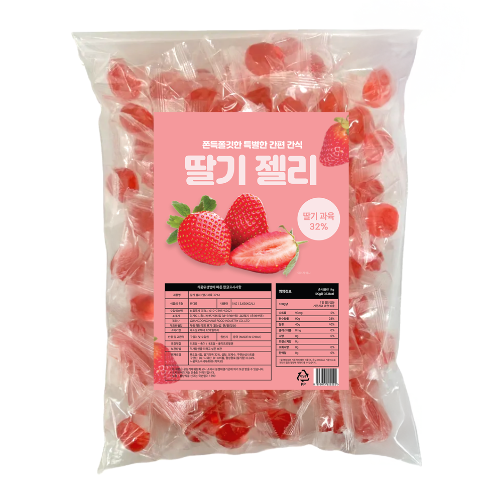 혜성식품 딸기 젤리 대용량 딸기맛 디저트 간식 9,800원