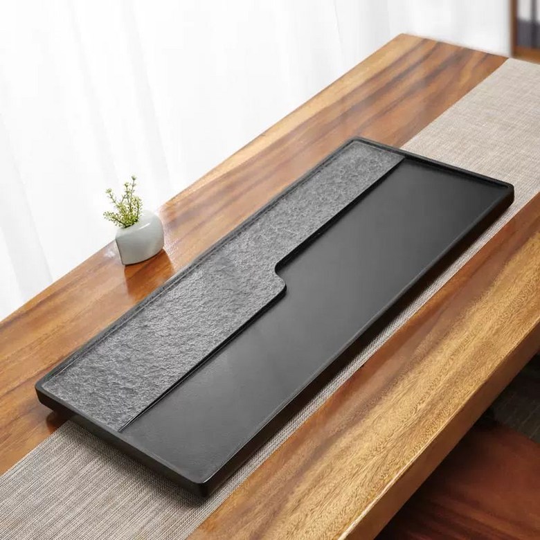 스톤 차트레이 다반 쟁반 다도 가정용 다도용품 다판, 1개, 곡선형 70x35x3cm 129,700원