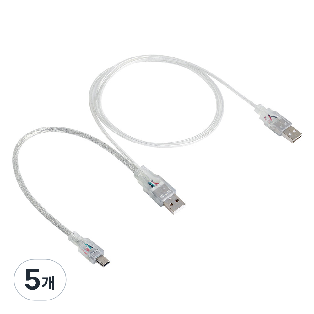 넥시 USB2.0 Mini 5P Y케이블 B형, 5개, 1m 16,000원