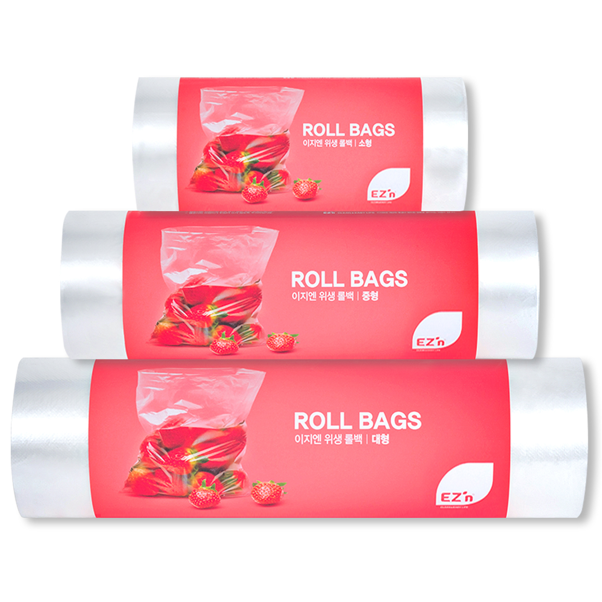EZn이지엔 위생 롤백 소형 17cm x 25cm 200매 + 중형 25cm x 35cm 200매 + 대형 30cm x 40cm 200매 11,450원