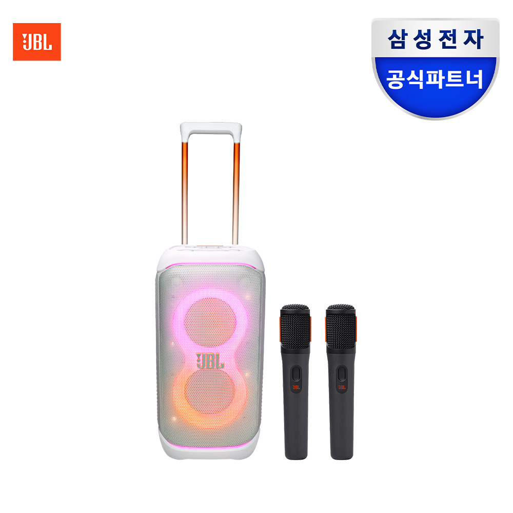 삼성공식파트너 JBL PARTYBOX STAGE 320 블루투스스피커 + JBL PARTYBOX WIRELESS MIC 듀얼 무선 마이크 패키지 869,000원