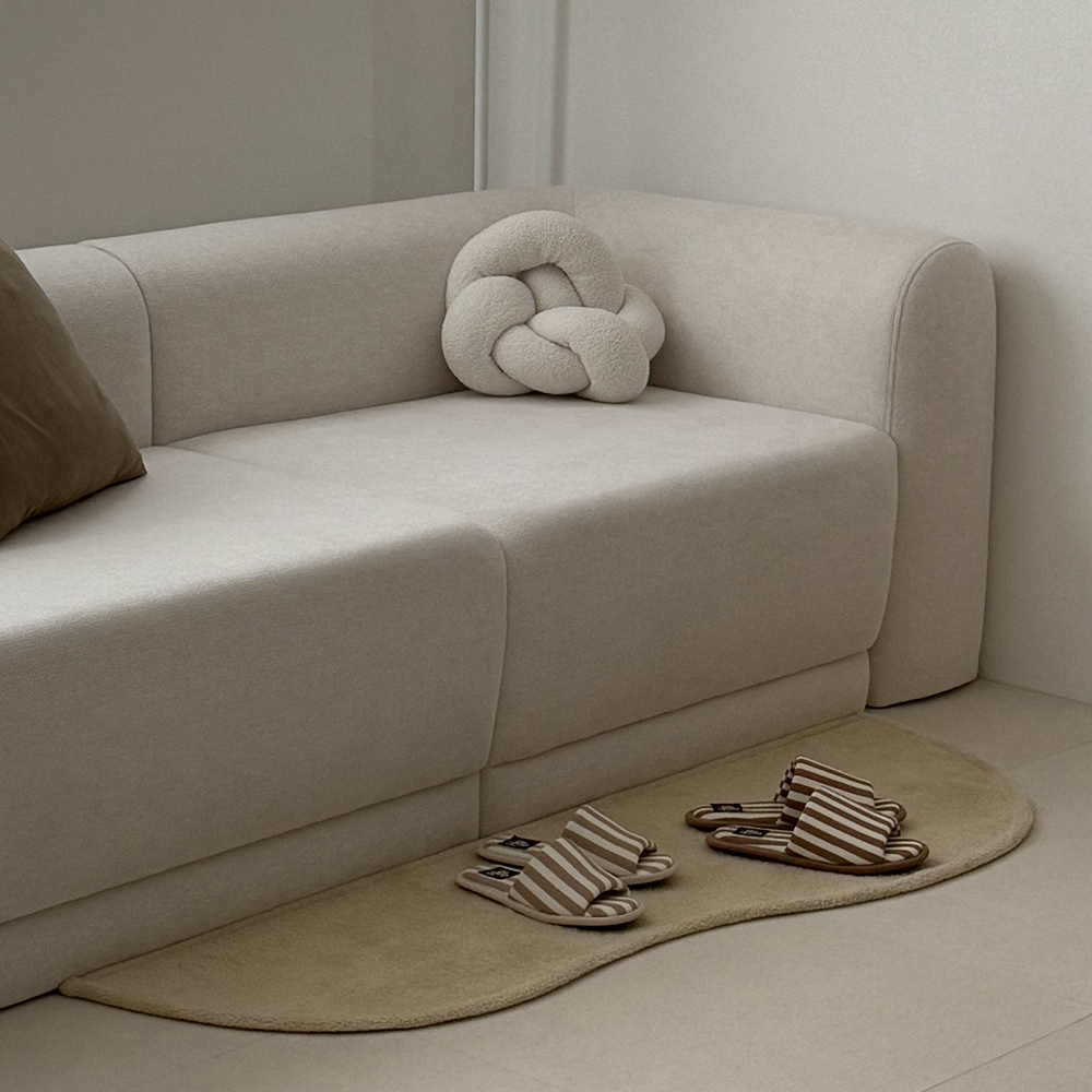 헤이베이 베이팝 워셔블 논슬립 구름 웨이브 주방매트, 오트밀 24,900원