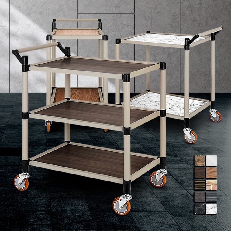 서빙카트 운반 식당 운반카 2단 3단 써빙카 병원 호텔 매장 바퀴형 음식서빙 구르마 트롤리 136,280원