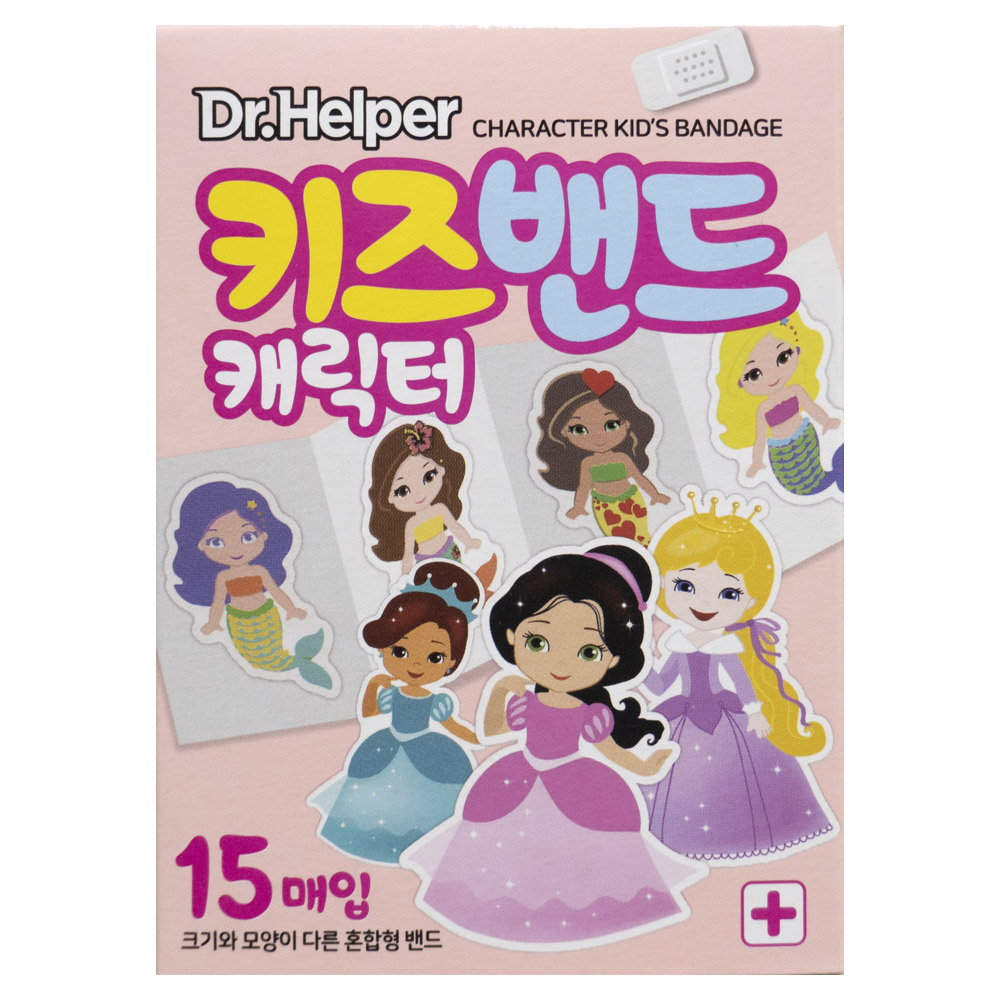 [닥터헬퍼 공식] 캐릭터 키즈밴드 자동차 - 공주 공룡 아기 일회용 반창고 상처 밴드 4,180원