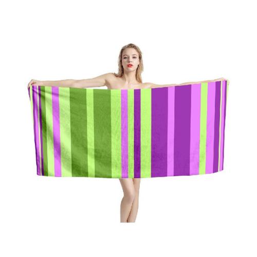 물놀이 큰수건입는 비치타월 아메리칸 소프트 비치 타올 스트라이프 극세사 퀵 드라이 풀 오버사이즈 흡수성 모래가 없는 수영 세이지 그린 성인 16,350원