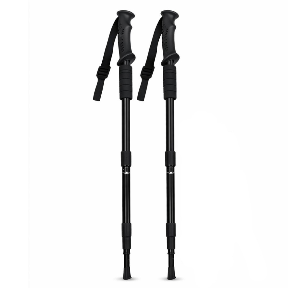 넛토 4단 길이조정 일자형 등산스틱 2개, 1세트, 블랙 20,100원