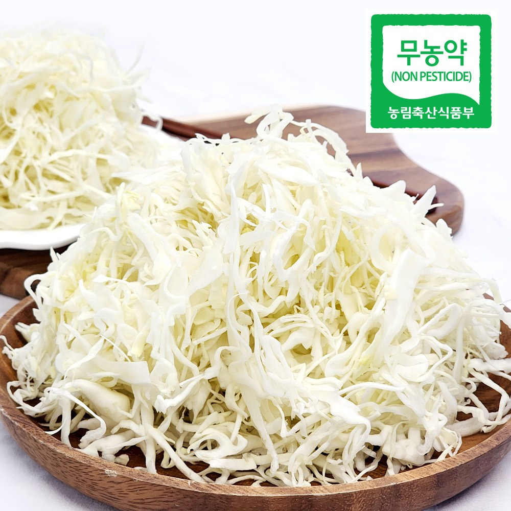 간편한 국내산 친환경 양배추채 채썬양배추 당일손질, 2개, 1kg 11,900원