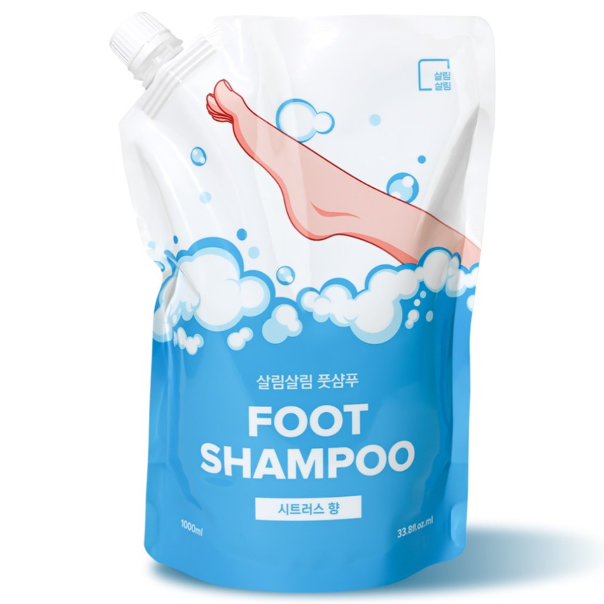살림살림 프레쉬 시트러스 풋샴푸 리필팩, 1L, 1개, 1개입 10,900원