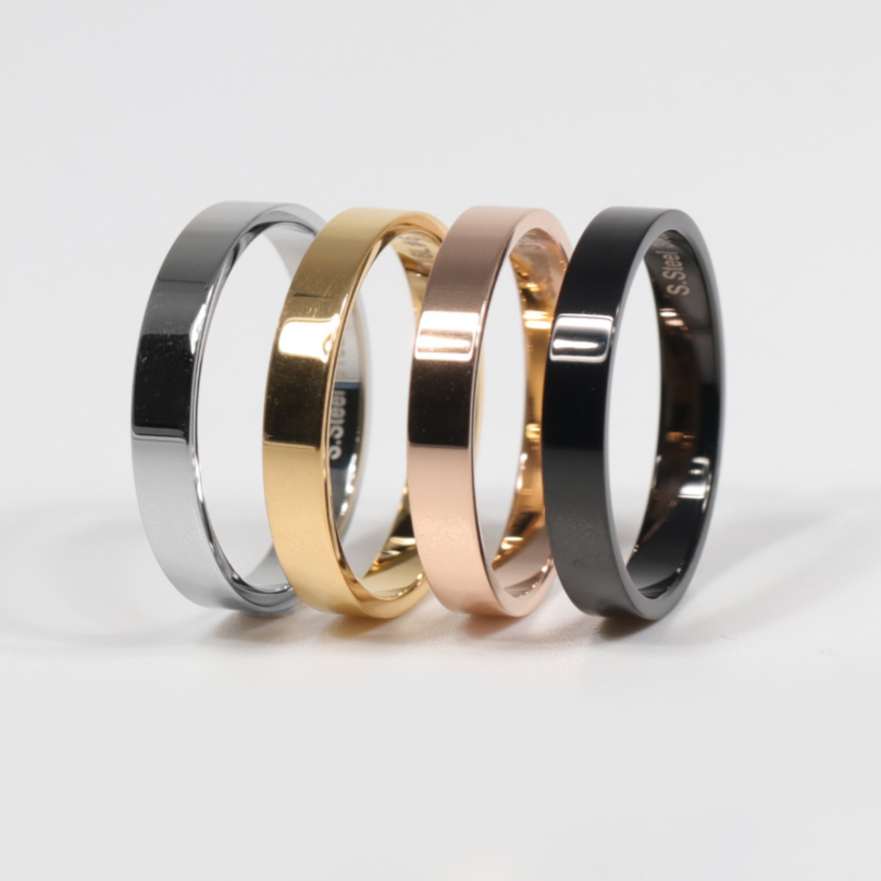 VARAM [1+1 이벤트] 써지컬 스틸 3mm 플레인 슬림 반지 7,920원