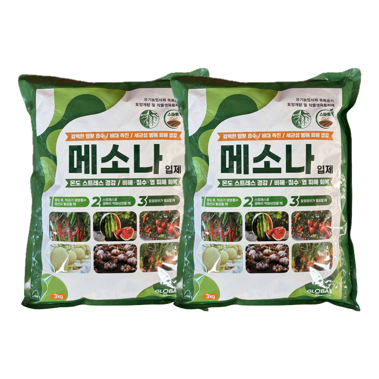 [농사마트] 메소나 입제 3kg x 2봉 미생물 염류 집적 해소 양분 흡수 개선 글로벌아그로 사은품 랜덤씨앗 50,000원