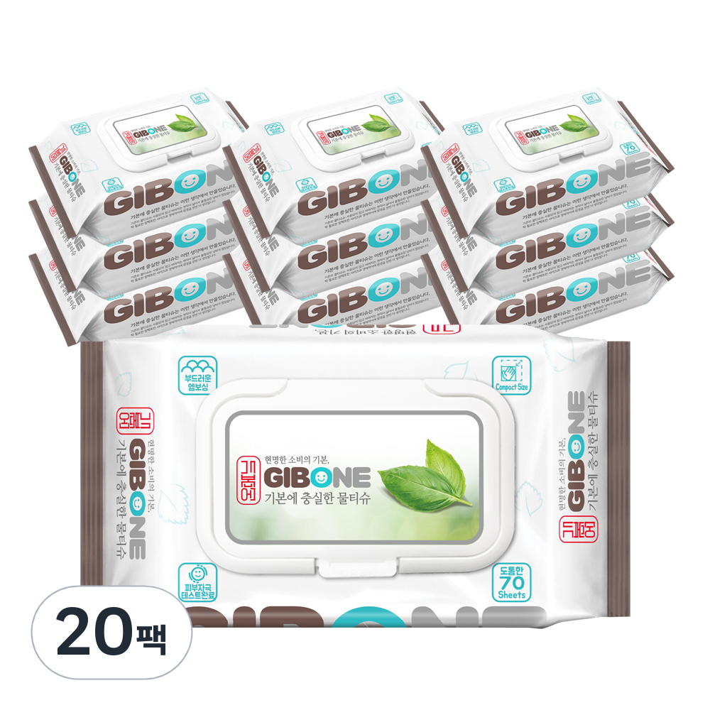 기본에 충실한 물티슈 캡형, 70매, 20개 21,410원