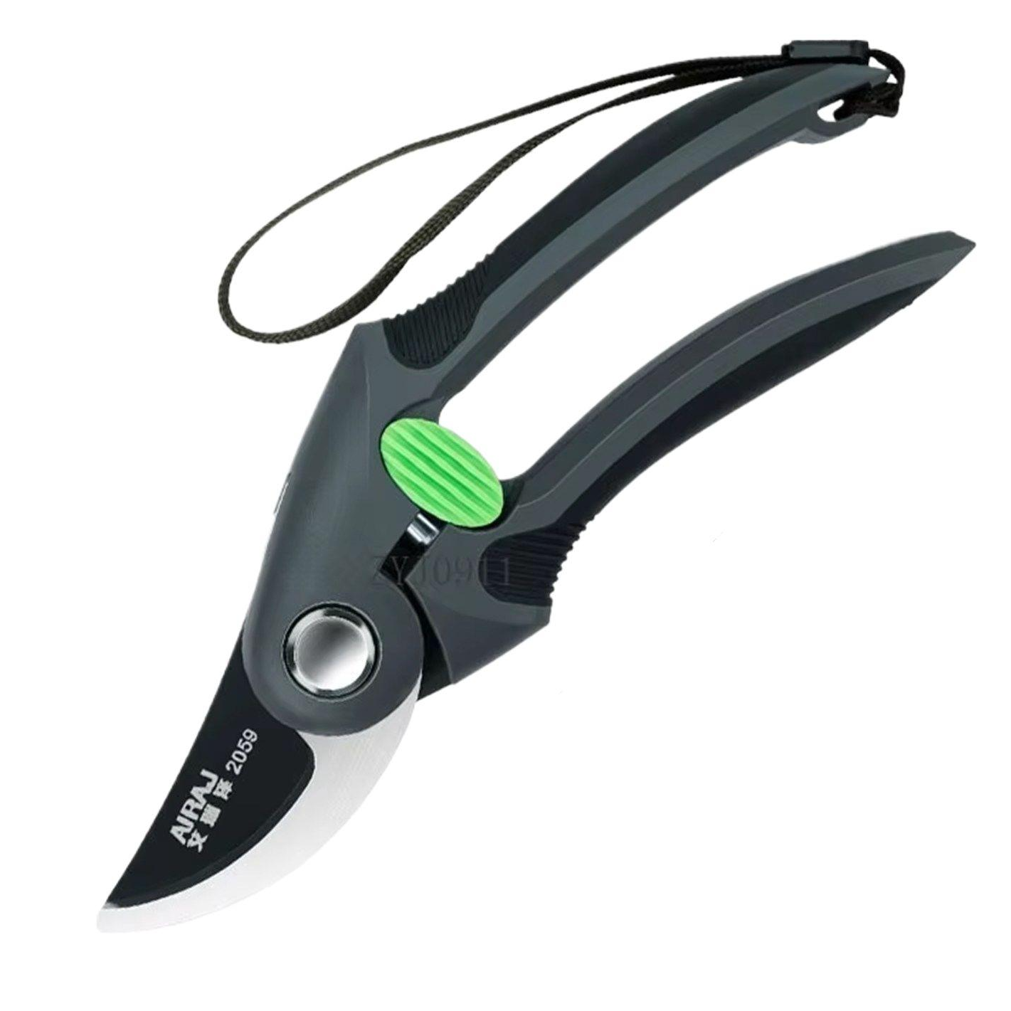 AIRAJ 가지치기 가위 SK5 합금강 테플론 방청 코팅 아치형 디자인 편안 그립감 보관 용이 정원용, 1개 5,000원