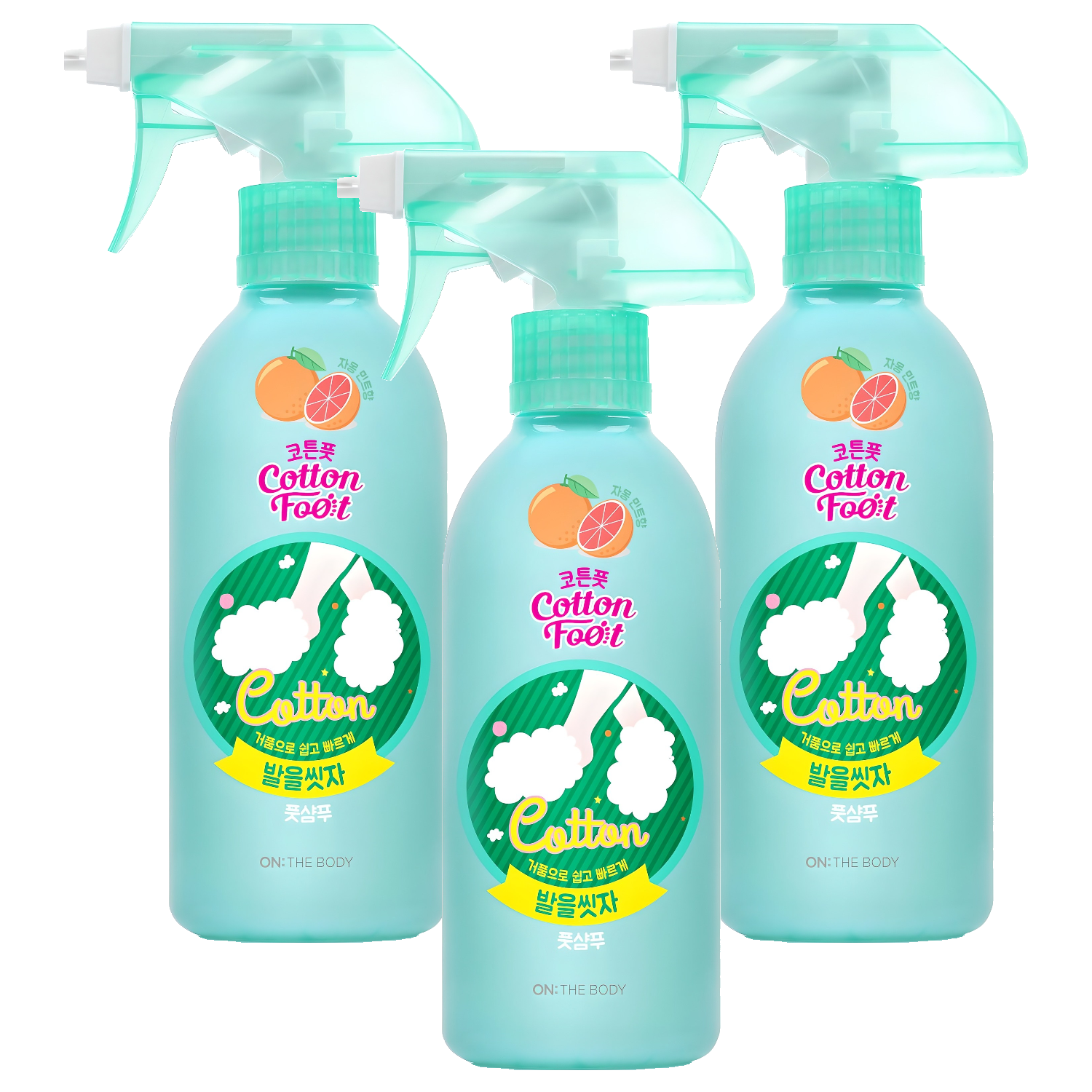 온더바디 코튼풋 발을 씻자 풋샴푸 자몽 민트향 14,490원