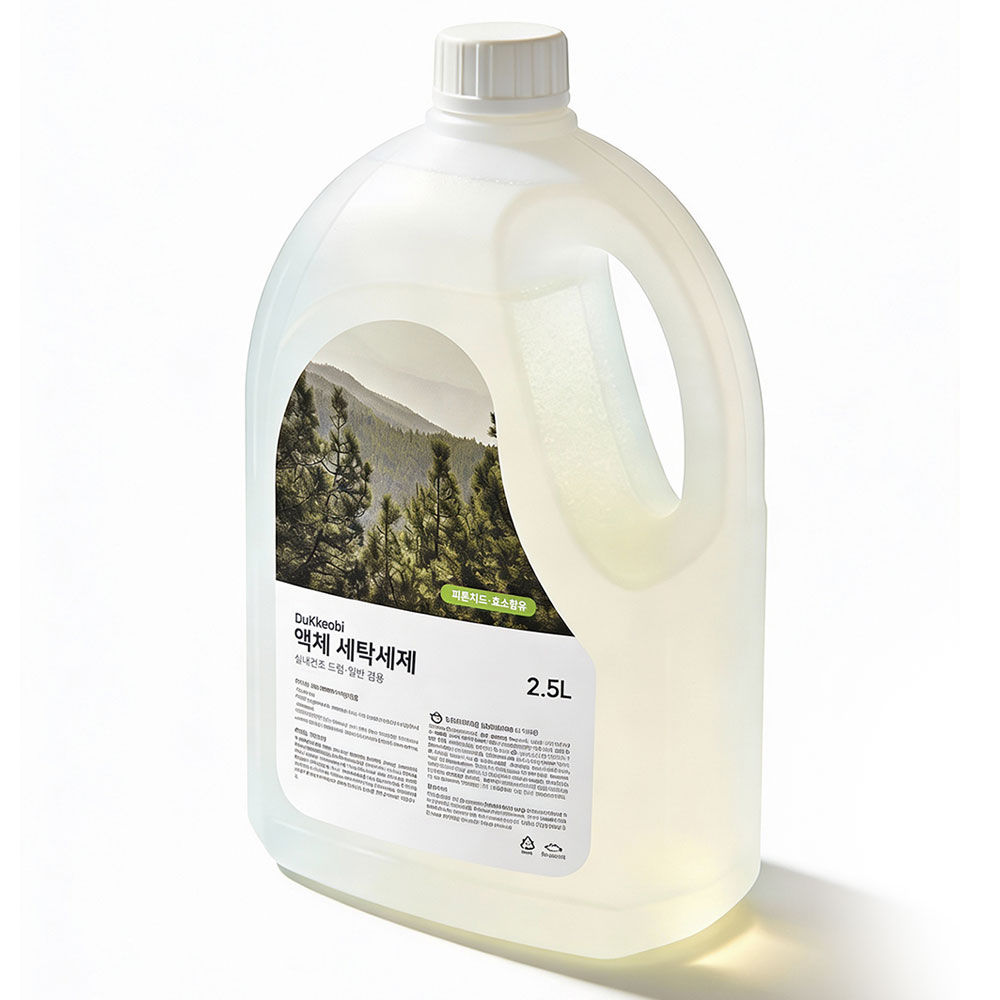 두꺼비 액체 세탁세제 실내건조 드럼 일반 겸용 2500ml, 1개, 2.5L 5,900원