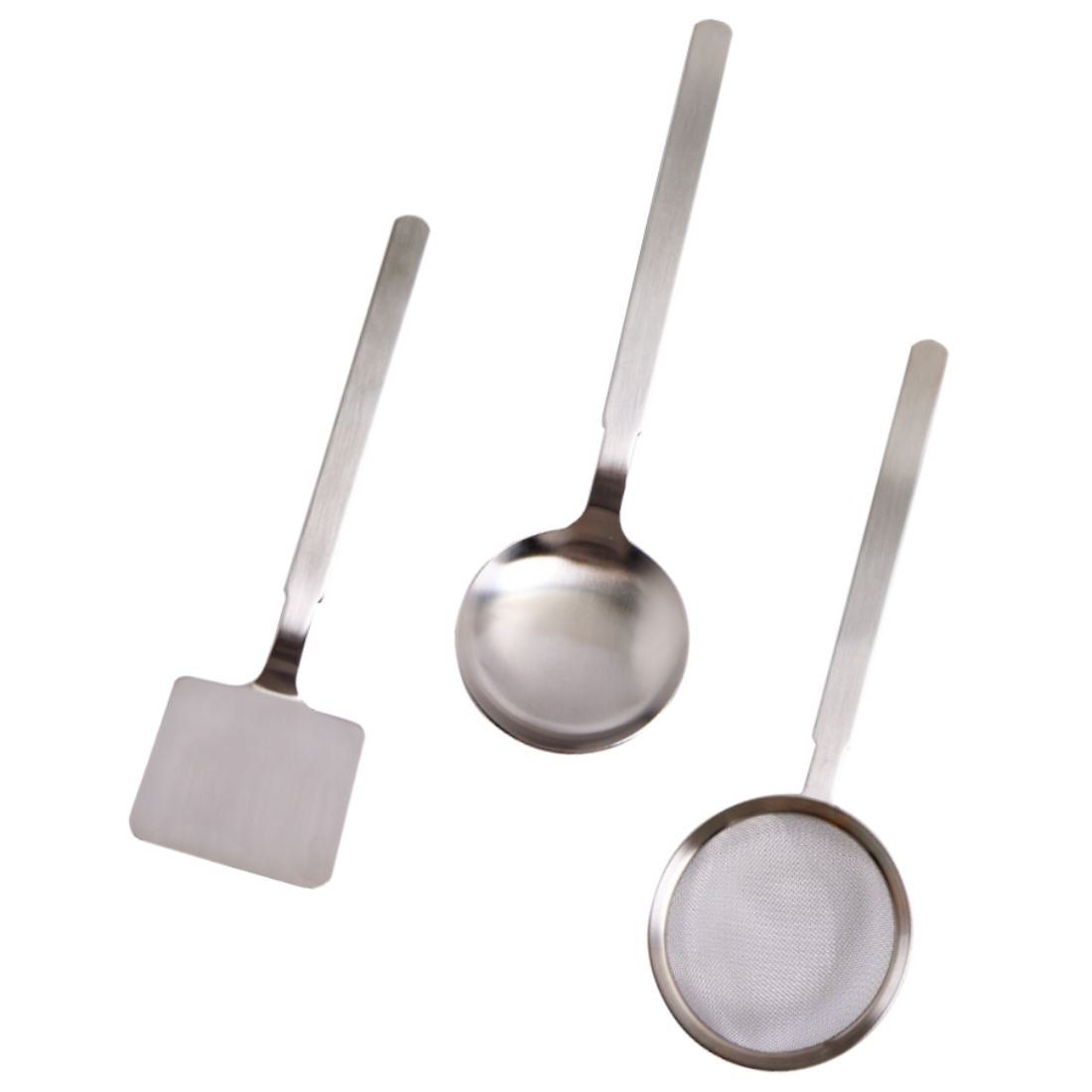 홈앤스토리 국내산 스텐룩 올스텐 304 조리도구, 실버, 1개, 뒤집게+서빙스푼+거품건지기 23,880원