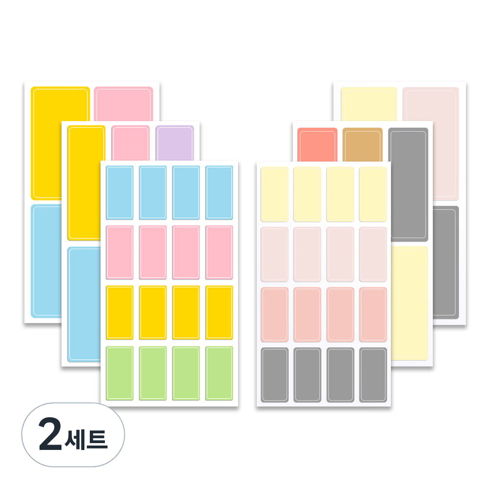 코히모 잉크젯 분류 표기용 컬러 스티커 라벨지 6종 x 10p 세트 4W003, 2세트 15,000원