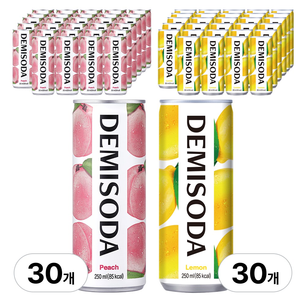 데미소다 피치+레몬, 60개, 250ml 29,900원