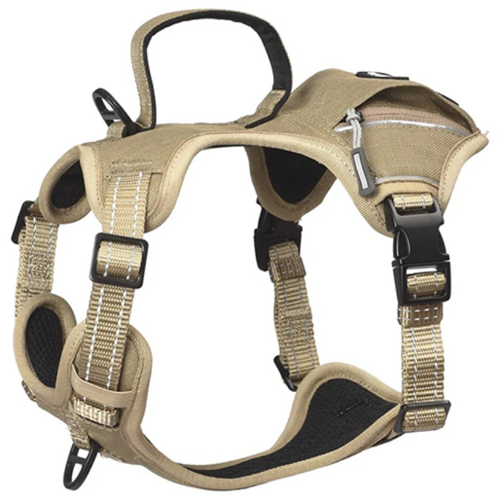 펫마블 원포켓 하네스 앞섬방지 야간반사 중형견 대형견 가슴줄 NPFCS010, 브라운, 1개 55,000원