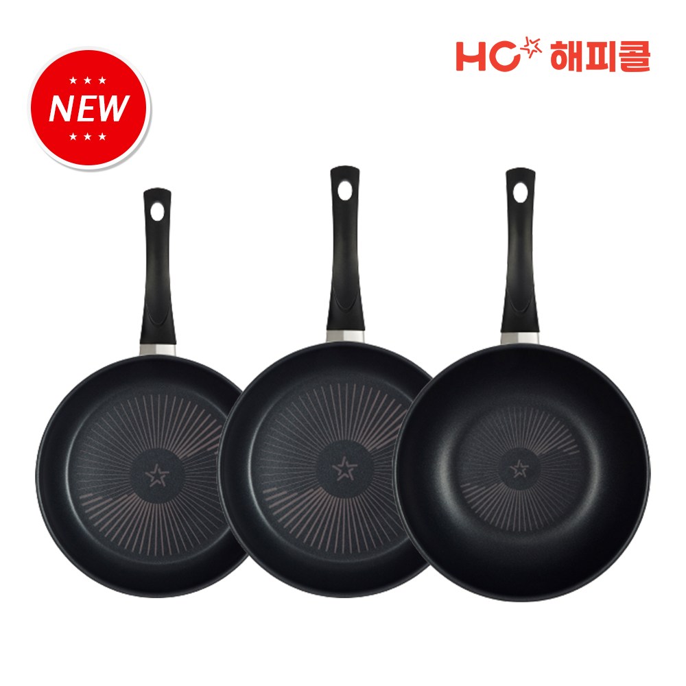 해피콜 뉴 컴포트 다이아몬드 프라이팬 3종 세트 59,900원