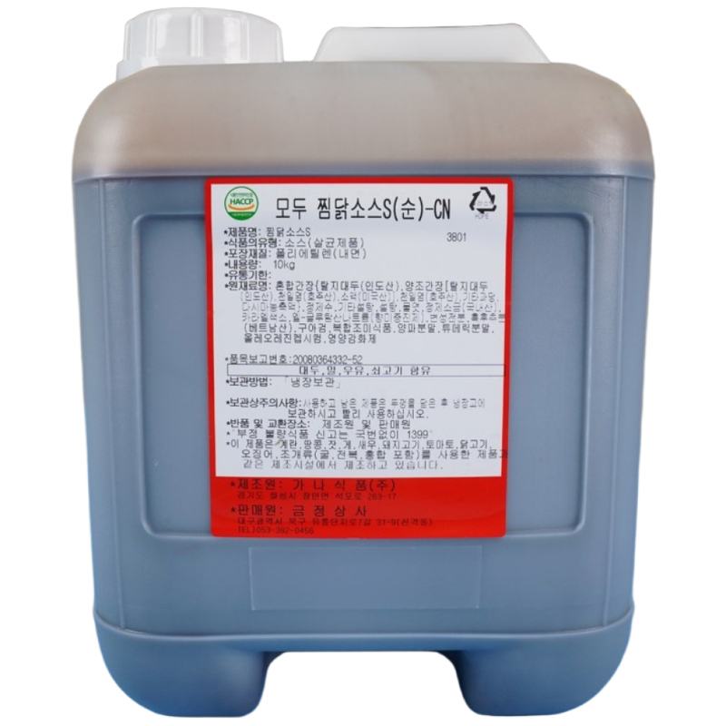 가나식품 안동 모두 찜닭소스 순한맛 10KG 찜닭양념, 10kg, 1개 37,600원