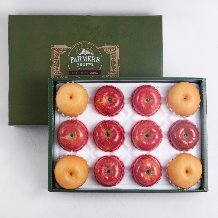 [명품] 저탄소 gap인증 사과,배 혼합세트2호 4.3kg(8+4입)/부직포가방포함 68,000원
