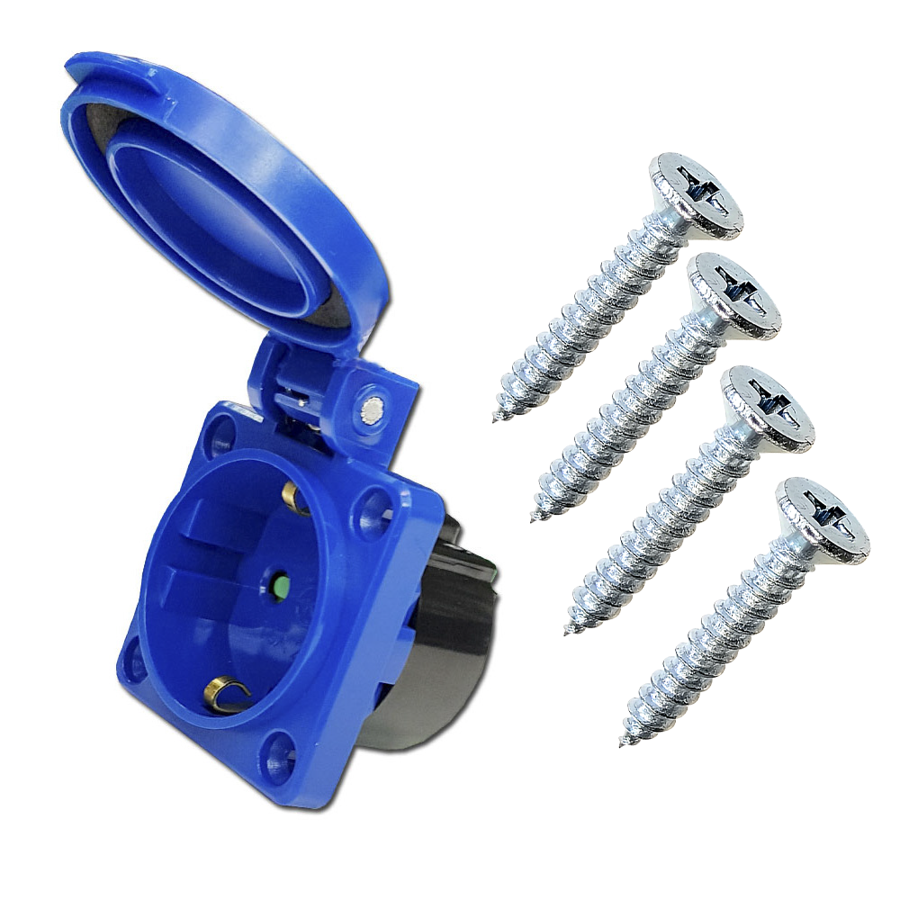 청색 5X5 판넬취부형 1구 방우 콘센트 매입형 IP54방수 인테리어, 1개 3,320원