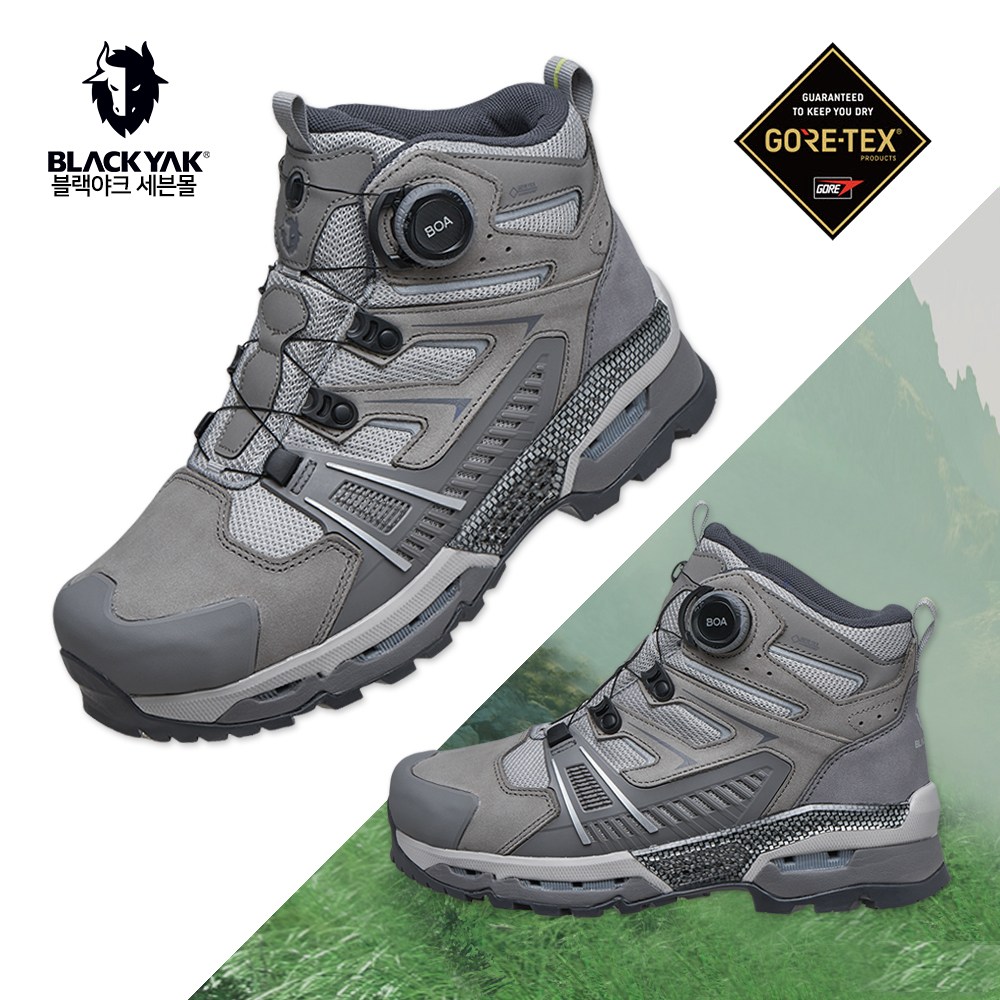 블랙야크 이시영 방수 남여공용 중등산화 그리프 쉴드 GTX 미드컷 커플 다이얼 트레킹화 134,600원