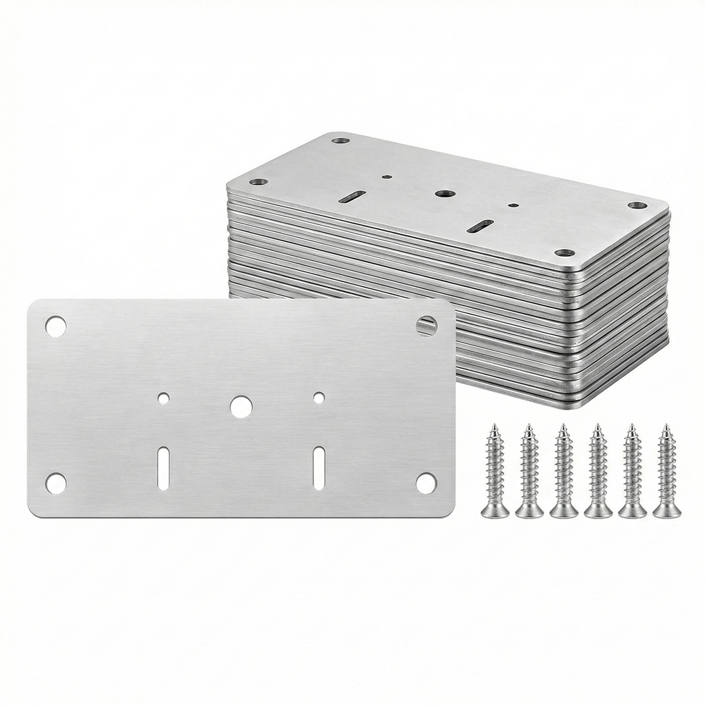 스테인리스 힌지 보강판 35mm 경첩 수리판 싱크대 문짝 보수 플레이트 경첩보강철판 B형, 12개 10,100원