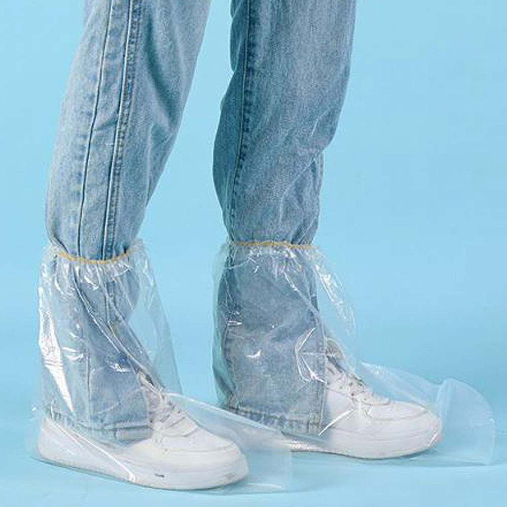 일회용 비닐 신발 방수 덮개 커버 우비 장화 레인슈즈, 20개, 투명 소형(30cmX39cm) 9,600원