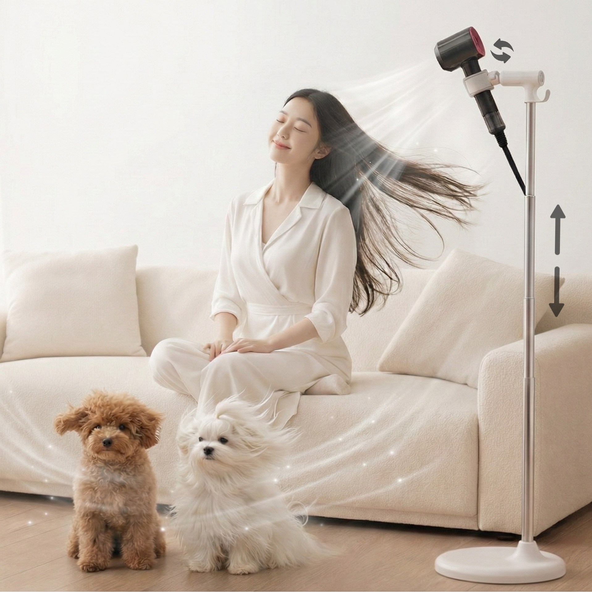 에스위두 각도 높이조절 핸즈프리 프리미엄 일체형 드라이기 거치대 스탠드 26,980원