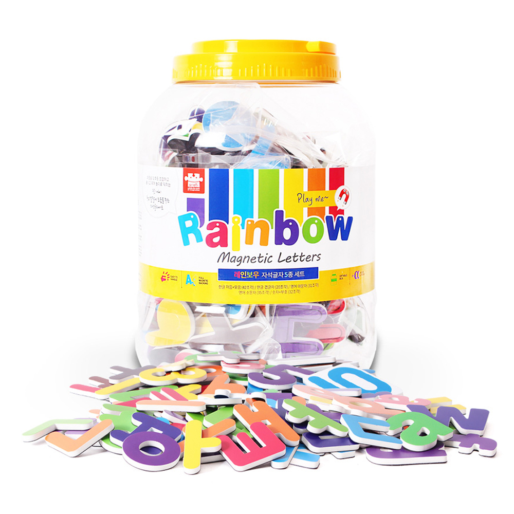 아리아띠 레인보우 자석글자 퍼즐 한글 영어 숫자 5종 세트, 1세트, 160피스 31,500원