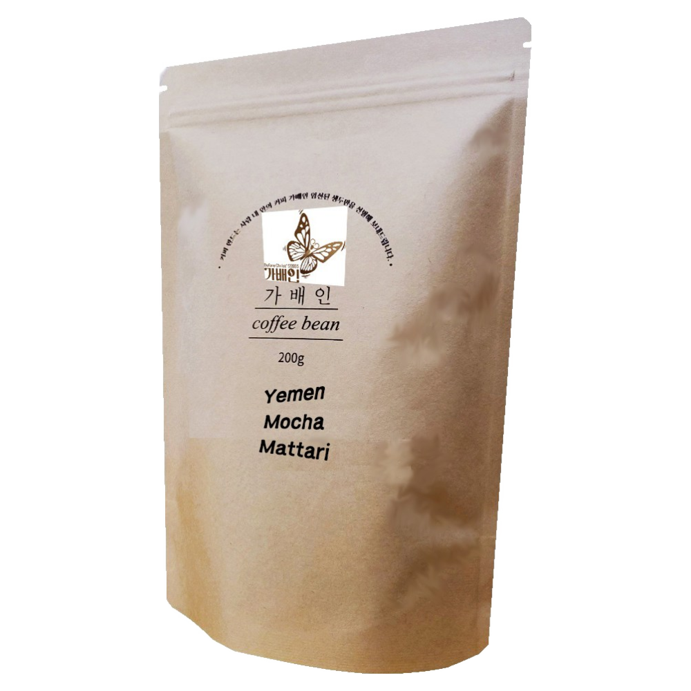 [가배인] 세계3대 커피 예멘모카 마타리 커피원두 홀빈/분쇄, 200g, 홀빈, 1개 57,500원