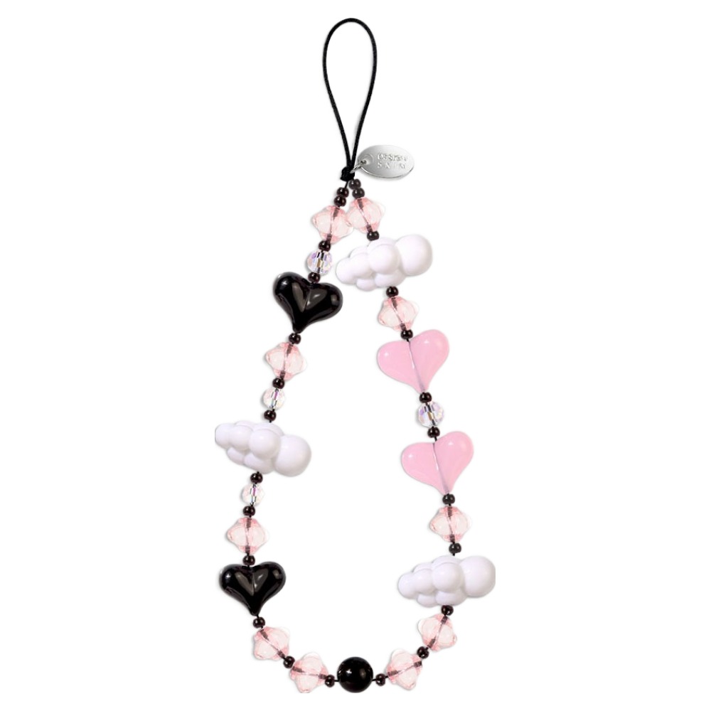 DESIGNSKIN 비즈 핸드스트랩 블랙핑크 구름, 혼합색상, 1개 19,320원