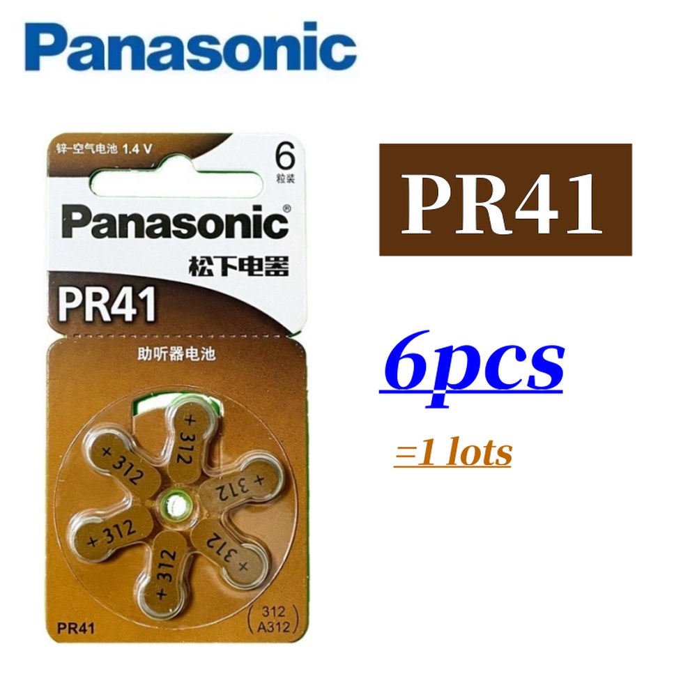 6Pcs 파나소닉 원래 배터리 PR70 A10 P10 S10A PR48 A13 PR44 A675 PR41 A312 PR48 A13 PR70 PR536 보청기 아연 공기 배터리 14,100원