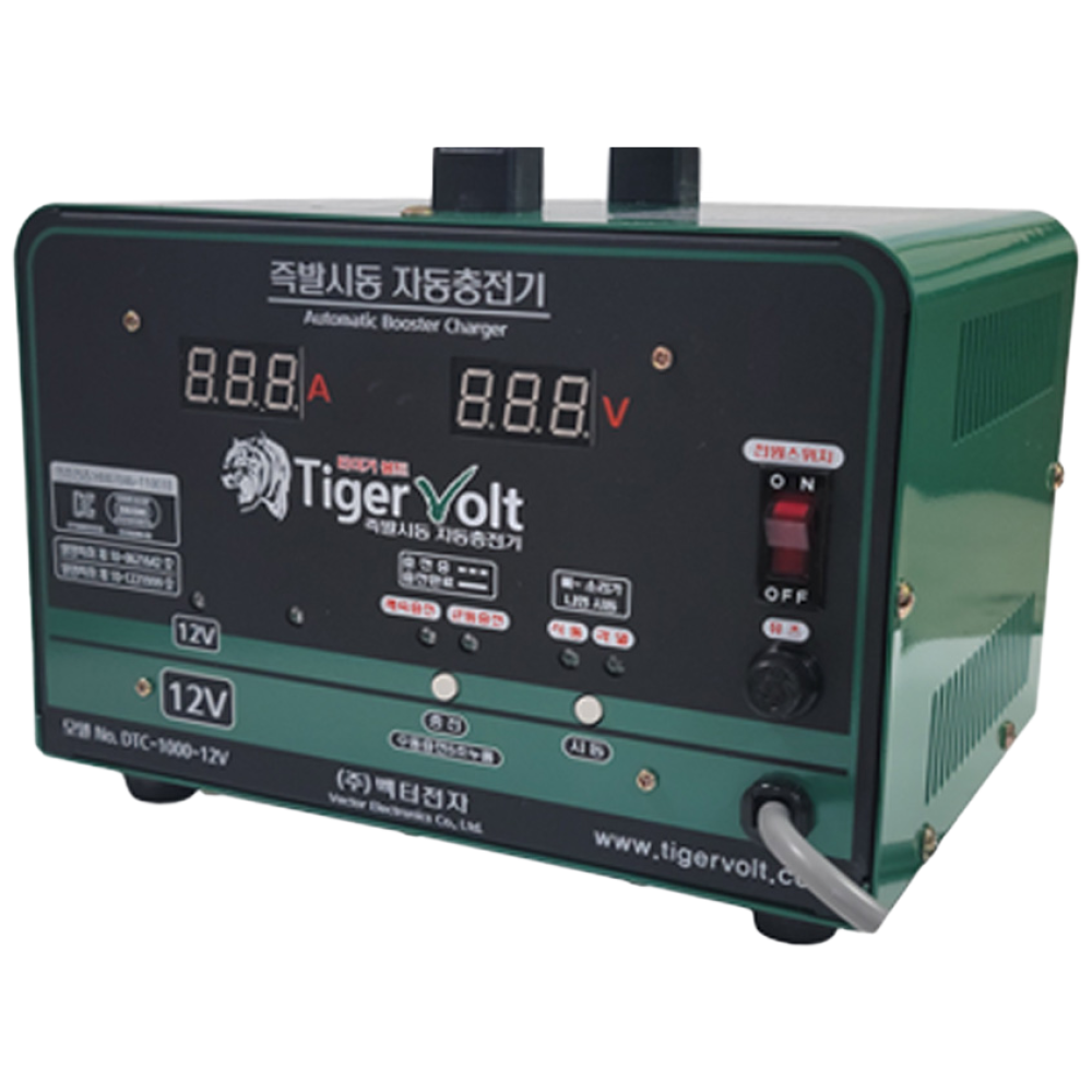 타이거볼트 12V 즉발시동 자동충전기 DTC-1000-12V 배터리방전 자동차 오토바이 경운기 밧데리 390,000원