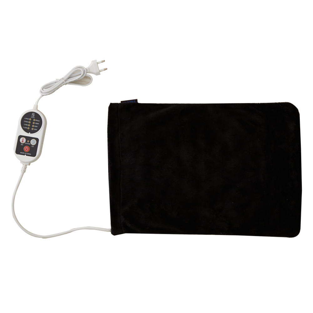 더안 원적외선 항균 탈취 전기 온열 허리 배 찜질 안마매트 극세사 커버 소, DHF-JJ100, 블랙 49,800원