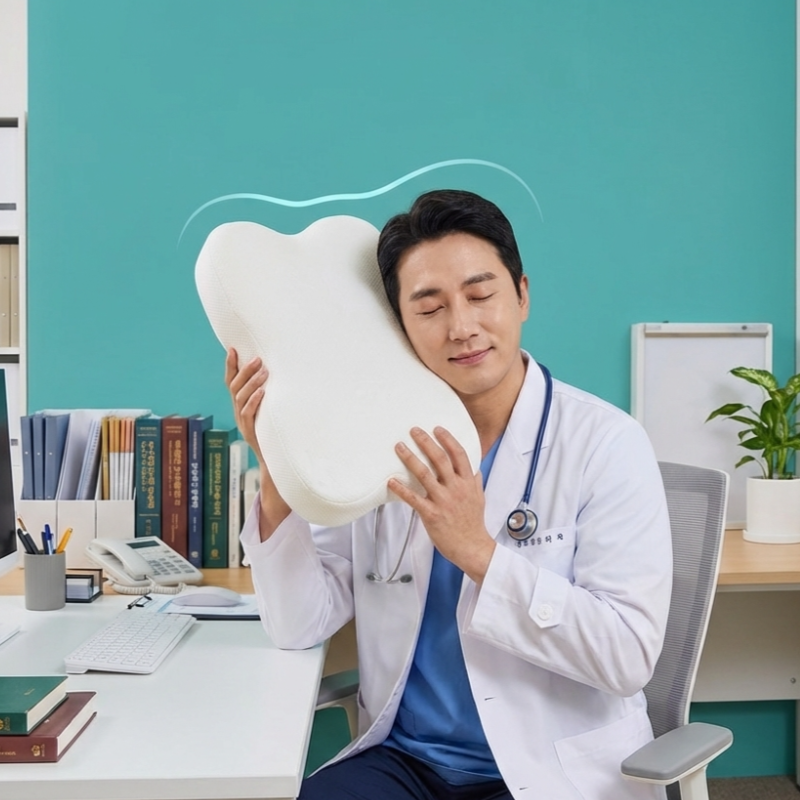 [바른척추연구소 척추로운 경추베개] Medium 거북목 목디스크 일자목 베개, 아이보리, 1개 148,000원