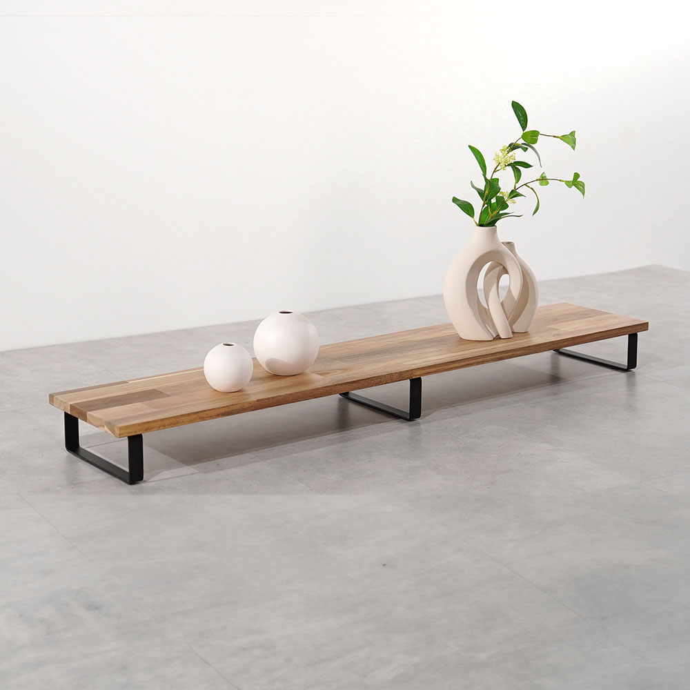 아카시아 원목 나무 받침대, 1단, 블랙 49,900원